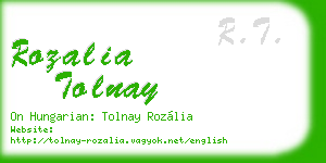 rozalia tolnay business card