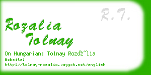 rozalia tolnay business card